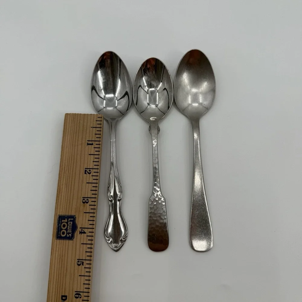 Lot of 3 Stainless Steel Flatware Teaspoons - Oneida‎ Craft - Towle - Unbranded